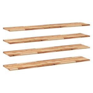 vidaXL Étagères flottantes 4 Pièces 120x30x2 cm acacia massif à l'huile