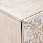 vidaXL Cabinet de chevet Blanc 40 x 33 5 x 46 cm Bois de mangue massif