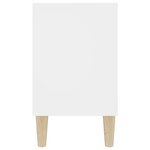 vidaXL Meuble TV avec pieds en bois massif Blanc 103 5x30x50 cm