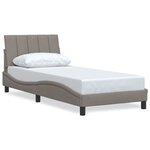 vidaXL Cadre de lit sans matelas Hanko taupe 90x190 cm tissu