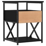 vidaXL Tables de chevet 2 Pièces noir 40x42x55 cm bois d’ingénierie