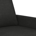 vidaXL Ensemble de canapés 4 Pièces avec coussins Noir Tissu