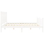 vidaXL Cadre de lit sans matelas blanc 200x200 cm bois massif de pin