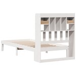 vidaXL Lit bibliothèque sans matelas blanc 90x190cm bois de pin massif
