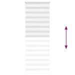 vidaXL Store zèbre blanc 75x200 cm largeur du tissu 70 9 cm polyester