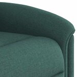 vidaXL Fauteuil inclinable Vert foncé Tissu
