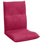vidaXL Fauteuil de sol ajustable Bordeaux Velours