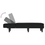 vidaXL Chaise longue noir velours