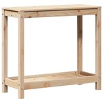 vidaXL Table de rempotage avec étagère 82 5x35x75cm bois massif de pin