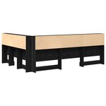 vidaXL Tête de lit de rangement Chêne noir 140 cm Bois d'ingénierie