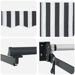 vidaXL Auvent rétractable électrique Anthracite et blanc 3 5 x 2 m