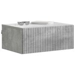 vidaXL Cabinet de chevet mural 2 Pièces Gris béton 49 x 34 5 x 20 cm