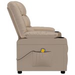 vidaXL Fauteuil de massage Cappuccino Similicuir