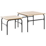 vidaXL Ensemble de meubles de balcon 4 Pièces avec coussins acier noir
