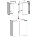 vidaXL Jardinière rouillé 80x40x80 cm acier inoxydable