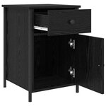 vidaXL Table de Chevet Chêne Noir 40x42x60 cm Bois d'ingénierie