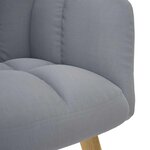vidaXL Chaise de relaxation avec repose-pied Gris clair Tissu