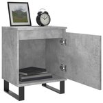 vidaXL Table de chevet gris béton 40x30x50 cm bois d'ingénierie