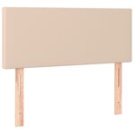 vidaXL Sommier à lattes de lit avec matelas LED cappuccino 120x190 cm