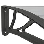 vidaXL Auvent de porte Noir 350x100 cm Polycarbonate