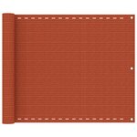 vidaXL Écran de balcon Orange 75x300 cm PEHD