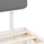 vidaXL Cadre de lit avec tête de lit rembourrée Gris clair