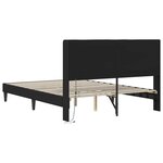 vidaXL Cadre de lit avec bandes LED Noir 140 x 190 cm Simili cuir