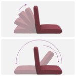 vidaXL Fauteuil de sol ajustable Bordeaux Tissu