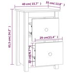 vidaXL Tables de chevet 2 Pièces Marron miel 40x35x61 5 cm Pin solide