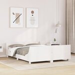 vidaXL Cadre de lit sans matelas blanc 120x200 cm bois de pin massif