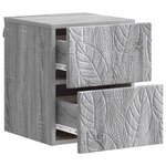 vidaXL Cabinet de chevet mural Sonoma gris 34 5 x 33 x 40 cm