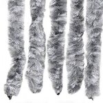 vidaXL Moustiquaire blanc et gris 118x220 cm chenille