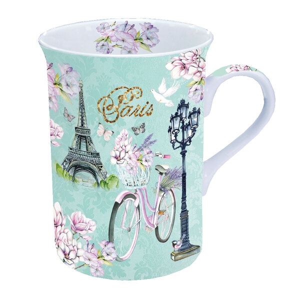 Vélo à paris - tasse à thé en porcelaine fine