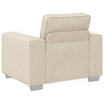 vidaXL Canapé Beige 100 x 77 x 82 cm Tissu en lin mélangé