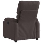 vidaXL Fauteuil de massage inclinable électrique Marron foncé Tissu