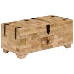 vidaXL Table basse Bois de manguier massif 80x40x35 cm