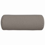 vidaXL Coussins d'accent 2 Pièces Taupe Ø 25 x 70 cm tissu