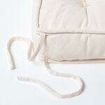 Galette de chaise coussin rehausseur en coton Crème  40 x 40 x 10 cm - HOMESCAPES