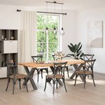 vidaXL Pieds de table à manger en forme de X 3 pièces Anthracite 90 x (72-73) cm Acier