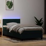 vidaXL Sommier à lattes de lit et matelas et LED vert foncé 80x220 cm velours
