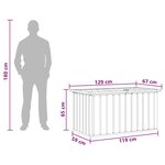 vidaXL Boîte de rangement de jardin Anthracite 129x67x65 cm