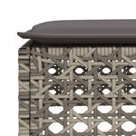 vidaXL Salon de jardin 5 Pièces avec coussins gris résine tressée