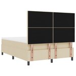 vidaXL Lit à ressorts avec Matelas & LED Crème 140x190 cm Tissu