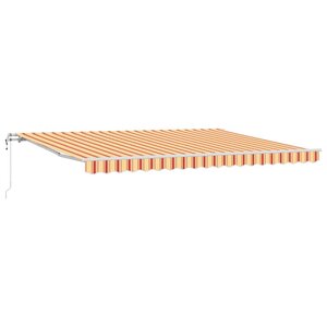 vidaXL Auvent Rétractable Jaune et Orange 450 × 350 cm tissu