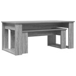 vidaXL Ensemble de tables basses 2 Pièces Gris Sonoma Bois d'ingénierie