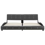 vidaXL Lit avec matelas gris similicuir 180x200 cm
