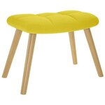 vidaXL Chaise à bascule avec repose-pied jaune clair tissu