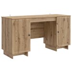 vidaXL Bureau Chêne artisanal Bois d'ingénierie 142 5 x 50 x 75 cm