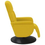 vidaXL Fauteuil inclinable avec repose-pied jaune velours
