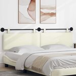 vidaXL Tête de lit suspendue Crème Tissu en velours côtelé